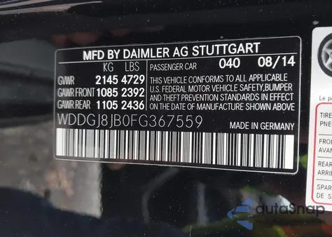 2015 Mercedes-Benz C 350 Sport 4Matic from USA, damaged, VIN WDDGJ8JB0FG367559